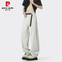 皮尔卡丹（pierre cardin）工装裤男女2026夏季薄款直筒宽松速干裤户外伞兵登山徒步运动透气 浅灰 S