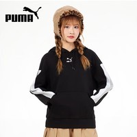 彪马（PUMA）女款跑步训练运动服舒适跑步宽松休闲卫衣套头衫 534164-01 L码