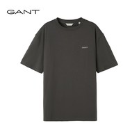 GANT/甘特春夏男士经典简约百搭通勤刺绣LOGO圆领短袖T恤 943-深灰色 M