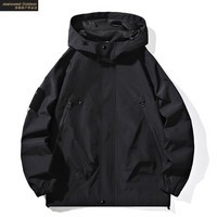 真维斯户外运动冲锋衣情侣外套春季新款防风保暖登山服夹克 黑色 【男女同款】 XL