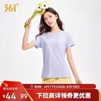 361°t恤女春夏季圆领印花透气宽松运动上衣休闲服短袖662629106-3