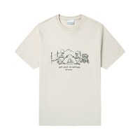 哥伦比亚（Columbia）男子图案印花圆领户外运动短袖AE2306-278 XL 白色