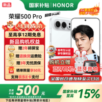 荣耀500pro 【肖战同款】 新品5G手机 超级Pro版 2亿人像全能实况 【国家补贴】 月光银 16GB+1TB【2年碎屏险】 官方标配