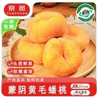 京觅山东蒙阴黄金毛蟠桃 净重3斤大果 单果120g+生鲜水果源头直发包邮