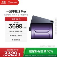 一加平板 2 Pro【国家补贴】13.2英寸平板电脑骁龙8至尊版芯片12GB+512GB 深海蓝 游戏办公学生