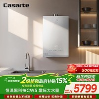 卡萨帝（Casarte）16升【无界CWV5】燃气热水器天然气双驱水伺服恒温增压静音京东自营上门安装 JSQ31-16CWV5FVXGU1