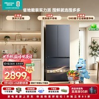 海信囤多多550L新一级能效大容量法门双系统双净化主动除菌超薄嵌入冰箱BCD-550E5SFQKD【大薄荷+】