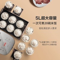 苏泊尔(SUPOR)电饭煲电饭锅5L大容量4-5-10人家用微压多功能蓝钻球釜煮饭锅煮粥锅柴火饭 智能预约 特色炖卤功能 蓝钻球釜 5L