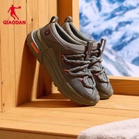 乔丹（QIAODAN）【99元福利特惠】男女鞋休闲鞋革面加绒保暖棉鞋复古户外运动鞋 暗茶色 【336B】 42