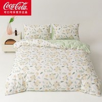 可口可乐100%纯棉四件套印花全棉印花床上用品套件 春色盎然【100%纯棉 亲肤裸睡】 床单款 1.5/1.8m床-被套200*230cm