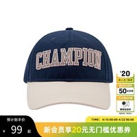 Champion冠军新款棒球帽女拼色美式复古休闲情侣遮阳鸭舌帽男防晒百搭 藏蓝 均码