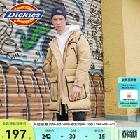 Dickies羽绒服 中长款多口袋充绒夹克 男士休闲百搭厚外套 9481 卡其色 （宽松版型） S