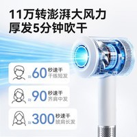 荣耀亲选高速护发吹风机电吹风机 2亿负离子润发护发静音速干不伤发 家用风力大智能恒温大功率吹风筒新款