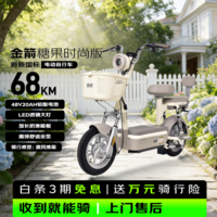 金箭电动自行车 26新新国标电动车国民好车糖果时尚48V20Ah超长续航大踏板电瓶车 独角兽灰