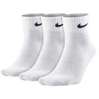 耐克（NIKE）袜子透气男女长筒棉质运动袜毛巾底高筒中筒篮球袜 白色中筒  3双 M【38-42码】四季款