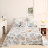 柳庭家纺 床单纯棉长绒棉60支 外贸全棉贡缎床单1.51.8米床 贝加尔 床单240*260cm