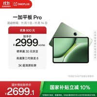一加平板 Pro【国家补贴】12.1英寸平板电脑 16GB+512GB 卡其绿 办公游戏学习OPPO平板