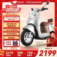 五星钻豹电动车60V20AH电动摩托车成人男女士电瓶车1200W大功率新款电摩G3 银川蓝