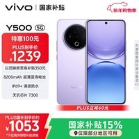 vivo Y500 8GB+128GB 龙晶紫 8200mAh超薄蓝海电池 IP69+满级防水 越级旗舰外观 耐用抗摔 AI手机