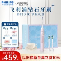 飞利浦（PHILIPS）电动牙刷HX6730升级款成人声波震动充电式牙刷5种智能清洁护龈模式 圣诞节礼物 HX5171/04ABP【wedgewood联名】