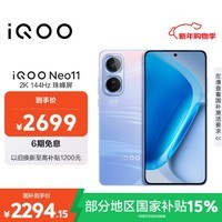 iQOO Neo11 12GB+256GB 面对疾风2K 144Hz珠峰屏 骁龙8至尊版国家补贴iqooneo11学生游戏电竞手机