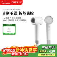 追觅韶光G20家用电吹风恒温速干吹风筒负离子高速护发无叶吹风机 象牙白AHD12B 跨年送礼礼物