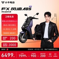 小牛FX风速 电动摩托车智能高速通勤外卖骑手代步电瓶电摩 到店收服务费 FX风速ABS 到店自提