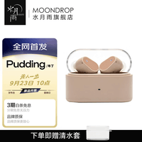 水月雨布丁Pudding 实时计算降噪真无线蓝牙降噪豆式耳机高音质TWS蓝牙6.0音乐HIFI运动游戏耳塞 咖啡色【京东定制色】送清水套