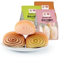 盼盼经典小面包早餐速食吐司饼干休闲零食散装大集合 卷心小面包抹茶味 110g