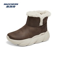 斯凯奇（Skechers）秋冬新款女士雪地靴高帮防泼水保暖舒适轻便女鞋运动鞋子 巧克力色/CHOC 37