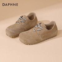 达芙妮勃肯鞋女2025春季新款女鞋浅口单鞋软底舒适不累脚百搭懒人鞋LP 卡其色 36