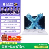 机械革命【国家补贴】无界15X Pro 暴风雪(AI 9H 365 16G 1T  99Wh 120Hz 2.5K)办公笔记本电脑轻薄游戏本