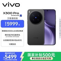 vivo X300 Pro 卫星通信版 12GB+512GB 纯粹黑 蔡司2亿APO超级长焦 蓝图影像双芯 拍照 AI手机