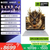 机械革命苍龙18 Pro 游戏本笔记本电脑(R9-8945HX 16G 1T RTX5060 2.5K 180Hz)灰