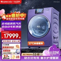 格力洗衣机 新一代如新 10公斤 新一级能效热泵洗烘护一体机XQG100-RBD1401Eb1 顶(黛山紫)