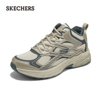 斯凯奇(Skechers)男鞋2025秋冬新款高帮老爹鞋时尚加绒休闲鞋8790356 自然色/NAT 40
