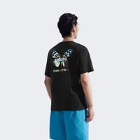 北面男女同款纯棉宽松短袖T恤户外休闲夏新款8DC0 宇宙黑/JK3 L