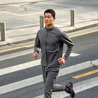 多威（Do-win）针织外套男卫衣男开衫立领款户外运动上衣夹克衣服外套 灰绿色 2XL