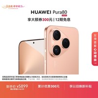 HUAWEI Pura 80 12GB+1TB 丝绒金 丝绒直屏 红枫原色影像 全新鸿蒙AI 华为鸿蒙智能手机