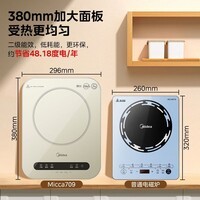 美的（Midea）电磁炉电陶炉 家用2200W大功率  电磁灶火锅炉爆炒定时电磁炉 二级能效国家补贴C22-Micca709