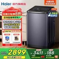 海尔（Haier）云溪波轮全自动洗衣机10公斤双动力防缠绕直驱智慧球免清洁内筒1.3超高特渍精华洗家电补贴立减15% 免清洁 波轮 10kg |防缠绕+精华洗+1.3特渍洗