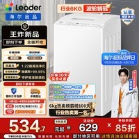 统帅（Leader）海尔出品 全自动家用波轮洗衣机6公斤 迷你租房神器 除螨洗童装洗 抗菌波轮 羊毛洗 以旧换新M20D0