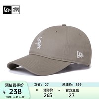 NEW ERA纽亦华MLB棒球帽子情侣复古运动NY弯檐帽小标字母软顶920【重复】 13571710-米灰色 OSFM