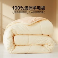 水星家纺出品百丽丝羊毛被 100% 澳洲羊毛进口冬被 保暖秋冬单双人被芯 【100%澳洲羊毛被】加厚冬被(约5-8斤) 150cm×210cm(适用1.2米床)