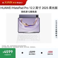 HUAWEI MatePad Pro 12.2英寸 2025 柔光版 华为平板电脑 双层OLED柔光屏 WIFI 12GB+512GB 幻影紫 