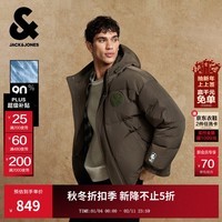 杰克·琼斯（JACK&JONES）NBA联名款凯尔特人队宽松日常休闲百搭舒适连帽羽绒服225412026 E06黑橄榄 S （170）