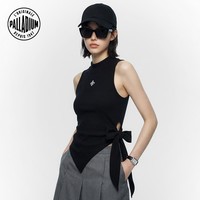 帕拉丁（PALLADIUM）帕拉丁上装时尚线条简洁女款针织背心1913902 铅黑色 XS