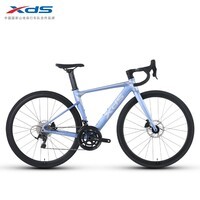 喜德盛公路自行车24款AD350 油碟桶轴固定轮组2x10变速全隐藏内走线 雾霾蓝 570mm（适合身高195-210cm）