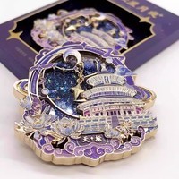 赋闲北京文创天坛星月夜流沙金属冰箱贴故宫纪念品伴手礼物磁贴装饰 北京天坛-星月夜-流沙款