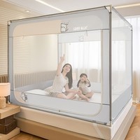 途波列A类帐纱蚊帐家用三开门外穿坐床全底防摔蒙古包蚊帐 Mz-圆弧-兔兔和猫猫 1.5m床/150*200cm组装支架